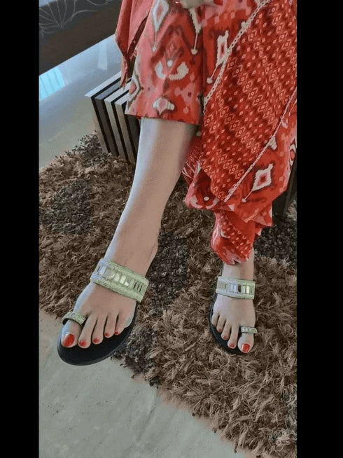 Womens Green Mirrored Beads Heels